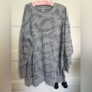 Camo sweatshirt tunic